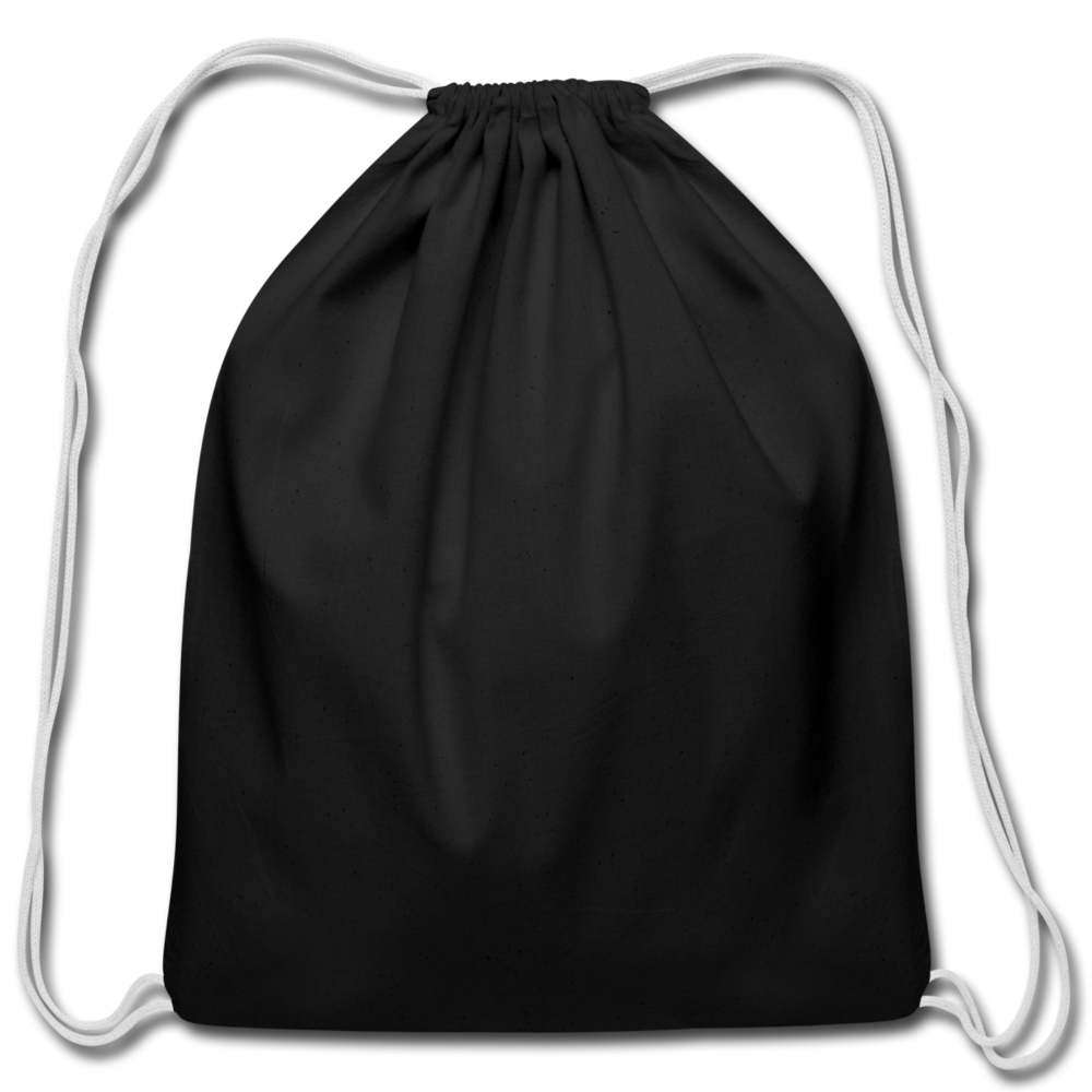 Cotton Drawstring Bag - black